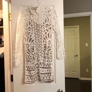 Stone Cold Fox White Lace Dress WITH Slip